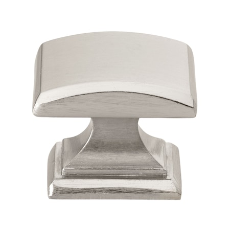 Gliderite Hardware 1-1/4 in. Satin Nickel Convex Square Cabinet Knob, 10PK 5740-SN-10